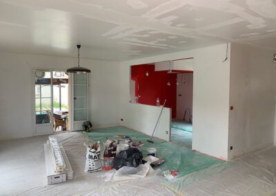 Photo des travaux création de l'emplacement pour la verrière