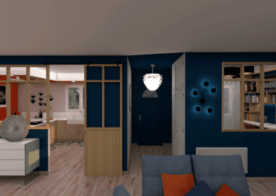 Vue 3D de l'entrée projetée